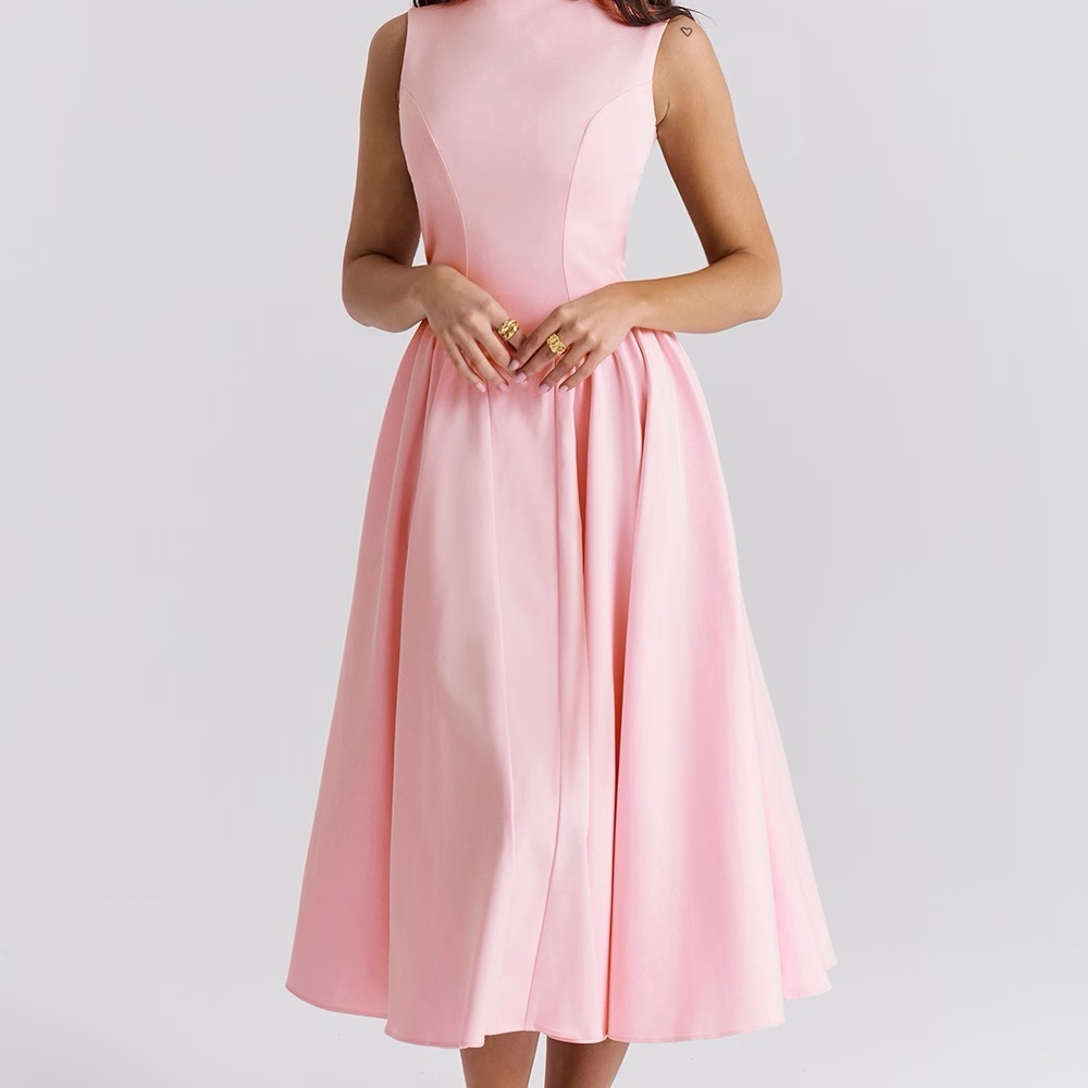 House of CB Pink Open-Back Midi Dress - Picture 5 of 5